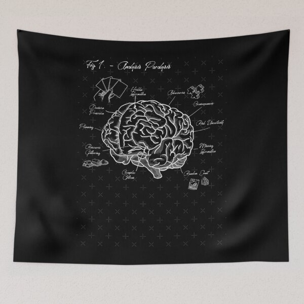 Item preview, Analysis Paralysis - White Print designed and sold by DERIFORTESQUE.