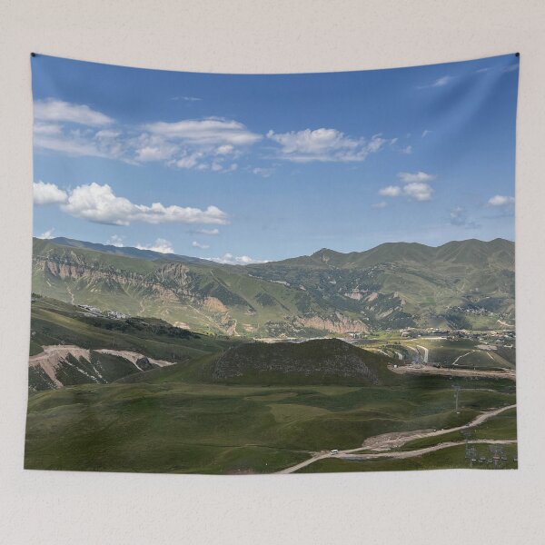 Item preview, Mountain Village Landscape | Peaceful Nature View designed and sold by Swati's Digital Den.