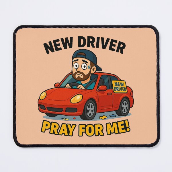 Item preview, New Driver – Pray For Me Funny Car Sticker designed and sold by alizo74.