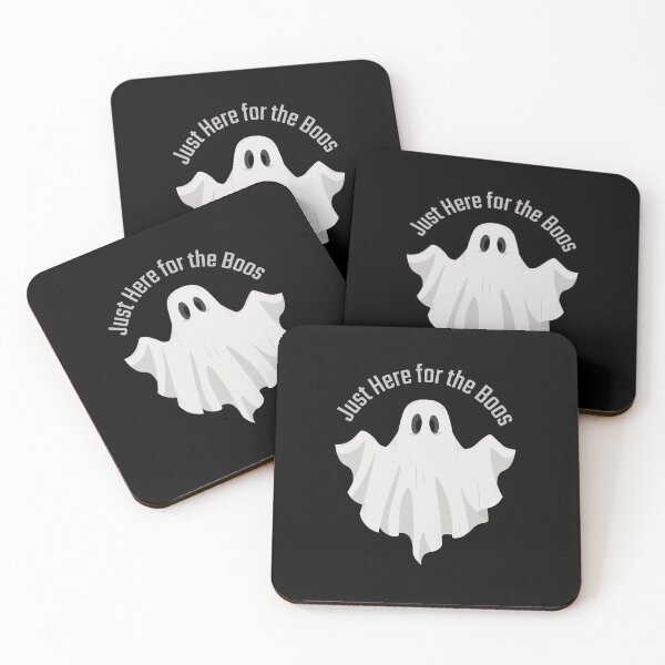 Item preview, Just Here for the Boos Halloween Pun Ghost designed and sold by Art-of-Rory.