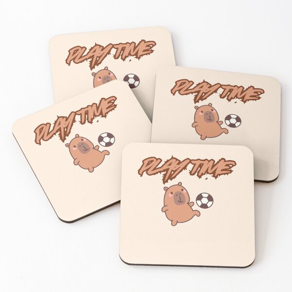 Item preview, Cute Capybara Playing Football – Kawaii Sports Animal Illustration designed and sold by Moon's Arts.