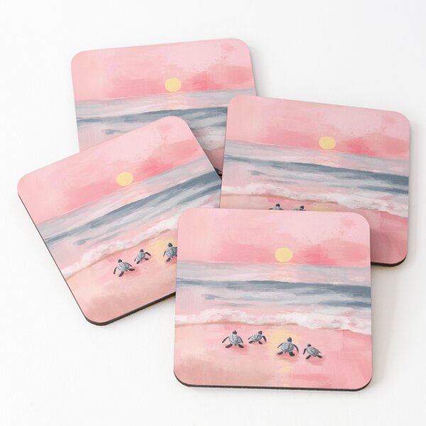 Item preview, Minimalist turtles on the beach designed and sold by ArtHouseNiklas.