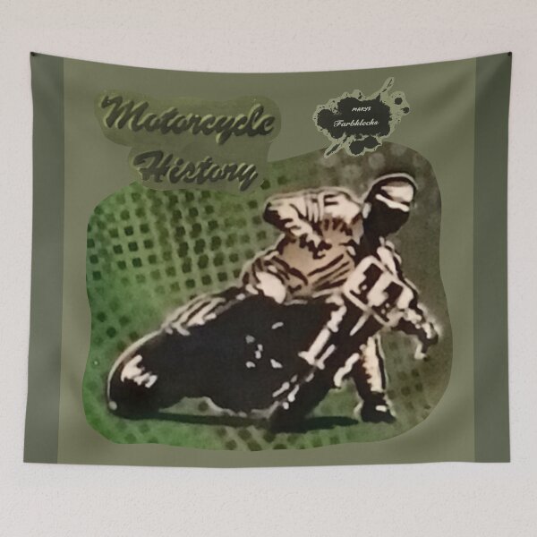 Item preview, Portrait of a vintage motorcycle racer designed and sold by marysfarbklecks.
