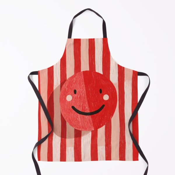 Item preview, Red smiley on red and white stripes designed and sold by ArtHouseNiklas.
