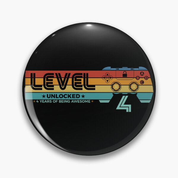 Item preview, Level 4 Unlocked - 4 years old - 4th Birthday Gamer designed and sold by NH2019.