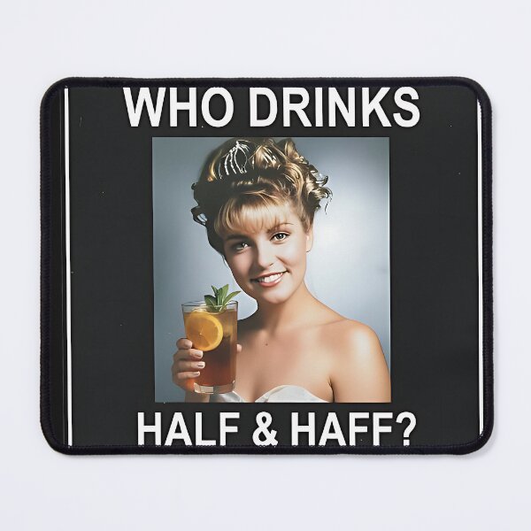 Item preview, Who Drinks Half & Haff? Retro Sweet Tea & Lemonade Parody Poster designed and sold by JosephRoldan.