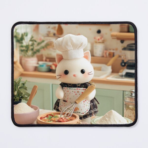 Item preview, Cute Cat Chef Baking in Cozy Kitchen – Kawaii Cooking Art designed and sold by Juli M..