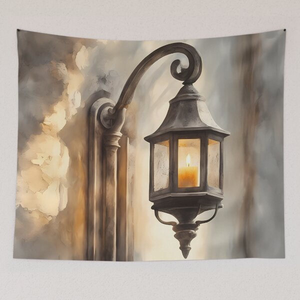 Item preview, Old Lantern on Stone Wall designed and sold by CalmnessbyChoice.