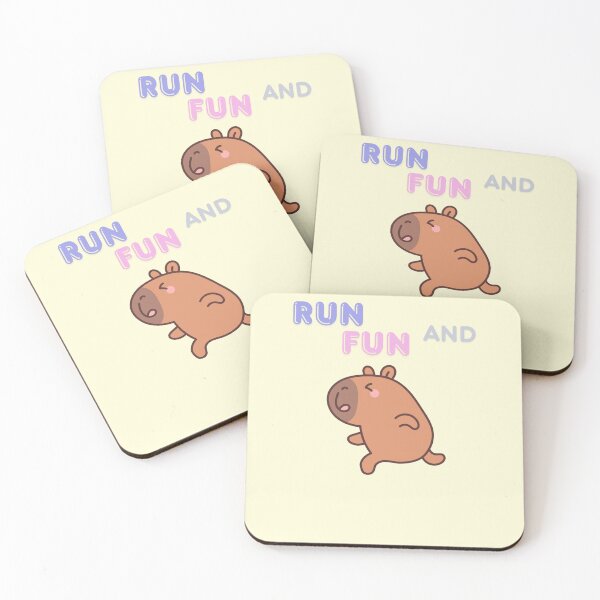 Item preview, Cute Capybara Running – Kawaii Sports Animal “Run and Fun” Illustration designed and sold by Moon's Arts.