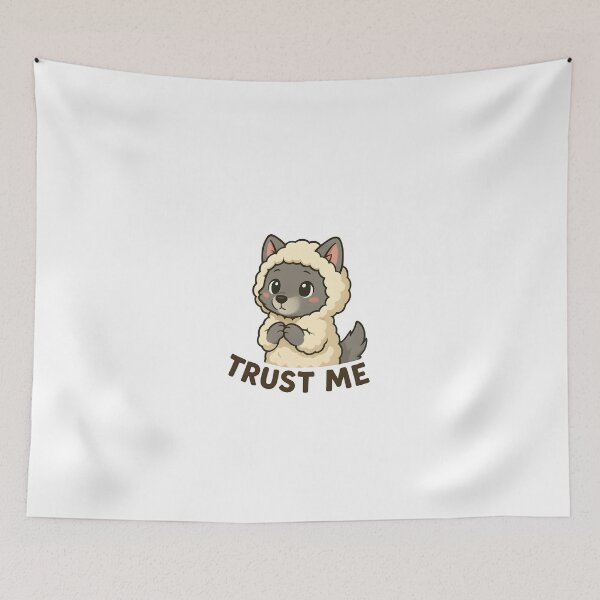Item preview, Kawaii Wolf in Sheep’s Clothing – “Trust Me” Design designed and sold by OsasChild.