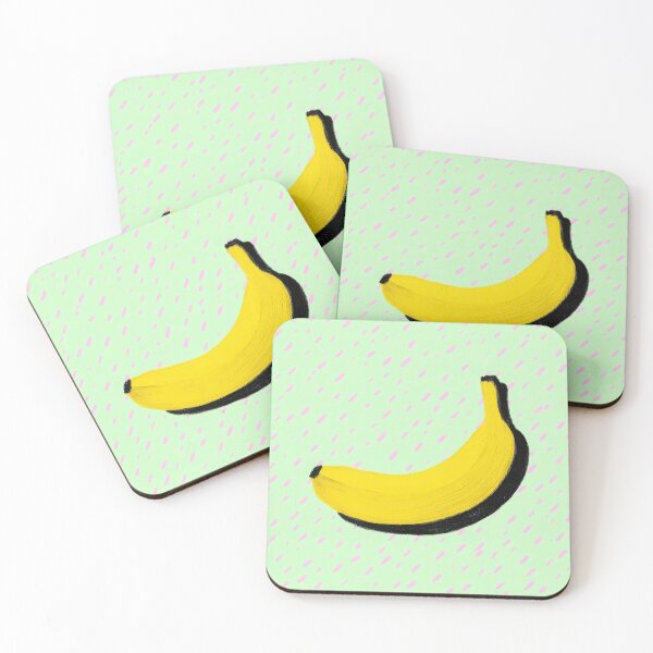 Item preview, Minimalist banana on a green background designed and sold by ArtHouseNiklas.