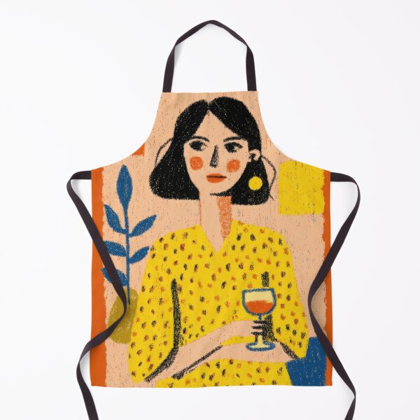 Item preview, Woman in yellow dress, retro illustration designed and sold by ArtHouseNiklas.
