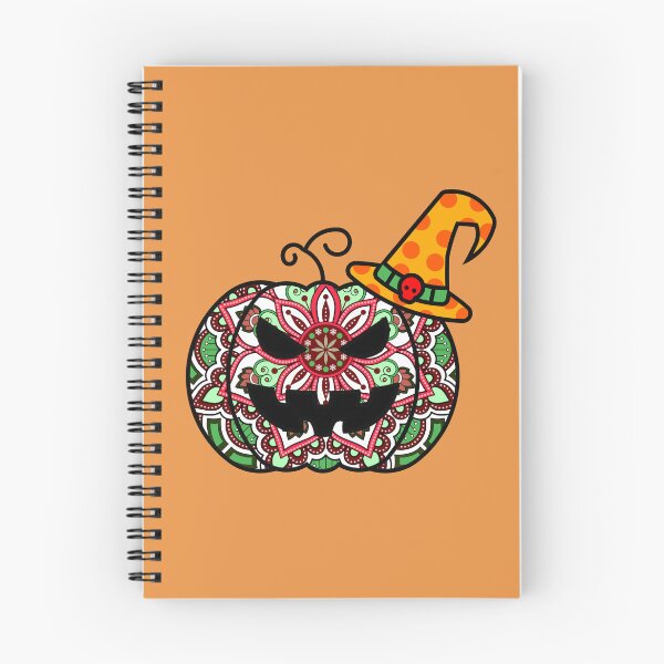 Item preview, Scary spooky halloween pumpkin evil haunted mandala art designed and sold by DivineMandala.