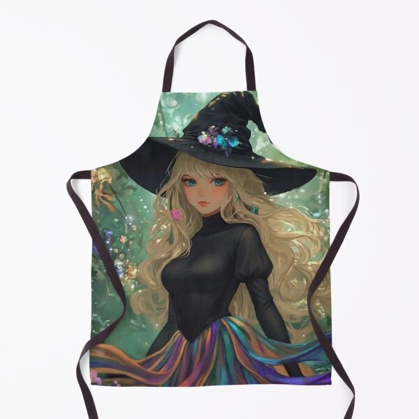 Item preview, Mystical Witch Girl in Enchanted Forest | Fantasy Halloween Artwork designed and sold by Linda Roisum.
