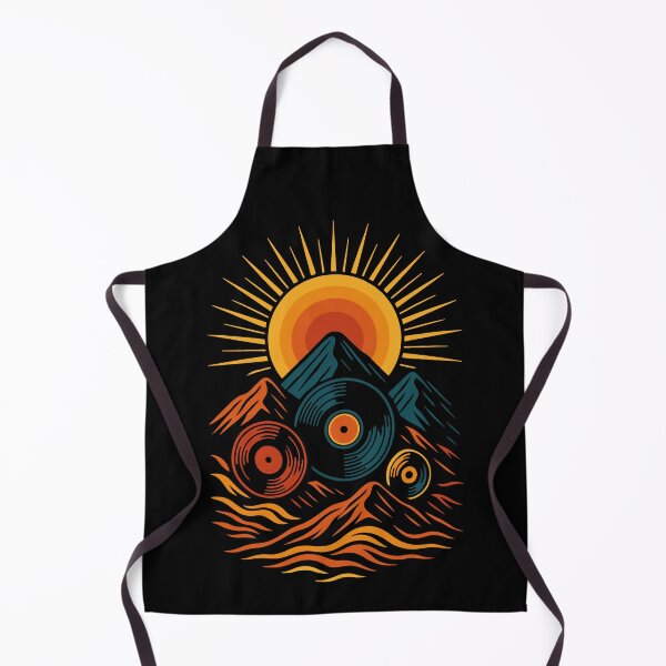 Item preview, Retro Vinyl Mountain Sunburst Design for Music designed and sold by LuminOrb.