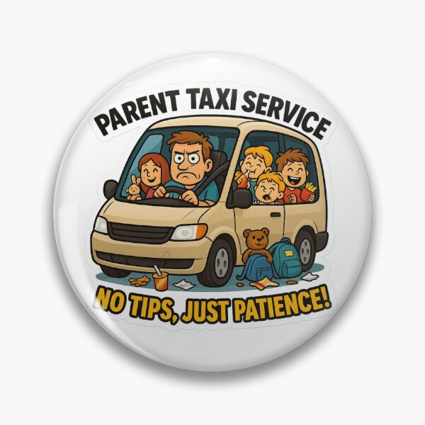 Item preview, Parent Taxi Service – Funny Family Car Sticker designed and sold by alizo74.