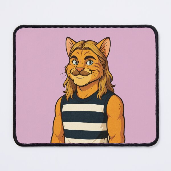 Item preview, Pink Bazlenka Cat Mascot Geelong Football, Bailey designed and sold by Sport Fan Art .