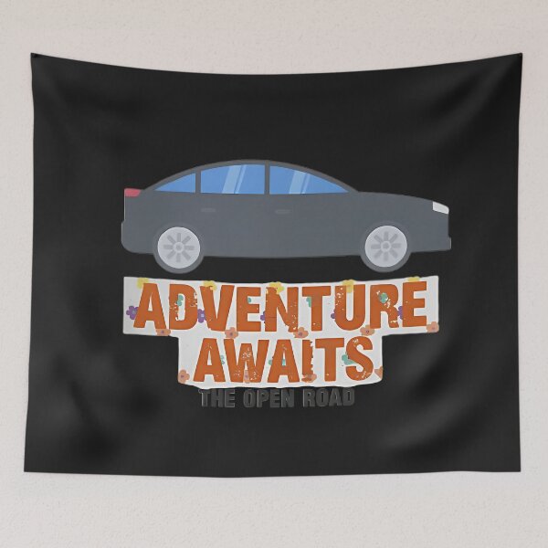 Item preview, Adventure Awaits – Road Trip Travel Poster designed and sold by jeoncoulter.