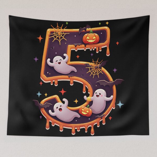 Item preview, Halloween Number 5 Ghosts Pumpkins Spiderweb Spooky Costume designed and sold by ArtDesignTp.