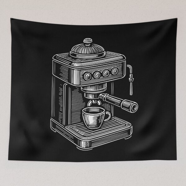 Item preview, Coffee Maker Machine Vintage Art Design designed and sold by LuminOrb.