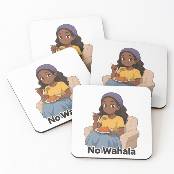 Item preview, No Wahala, Anime Girl Eating Jollof Rice - Nigerian Design designed and sold by OsasChild.
