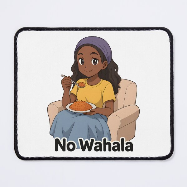 Item preview, No Wahala, Anime Girl Eating Jollof Rice - Nigerian Design designed and sold by OsasChild.