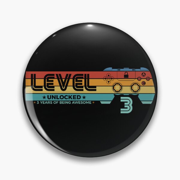 Item preview, Level 3 Unlocked - 3 years old - 3rd Birthday Gamer designed and sold by NH2019.