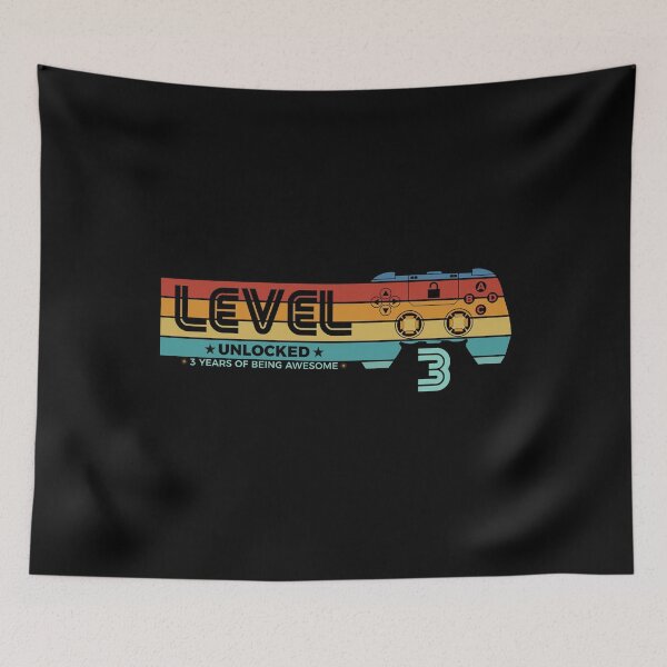 Item preview, Level 3 Unlocked - 3 years old - 3rd Birthday Gamer designed and sold by NH2019.