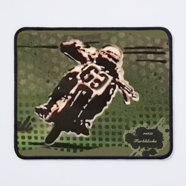 Item preview, Portrait of a vintage motorcycle racer designed and sold by marysfarbklecks.