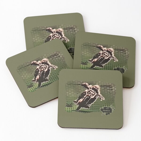 Item preview, Portrait of a vintage motorcycle racer designed and sold by marysfarbklecks.