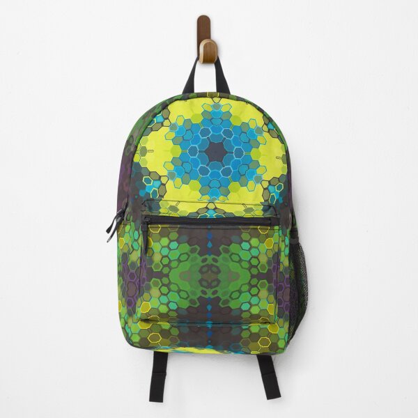 Item preview, Hex Mandala Green Yellow and Blue designed and sold by WormholeOrbital.