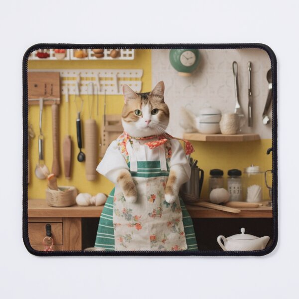 Item preview, Funny Baking Cat – Cute Chef Illustration for Cat Lovers designed and sold by Juli M..