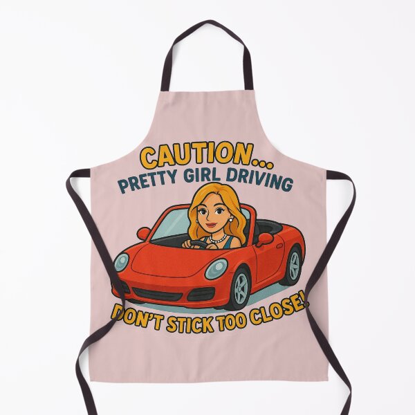 Item preview, Caution Pretty Girl Driving – Funny Car Sticker designed and sold by alizo74.