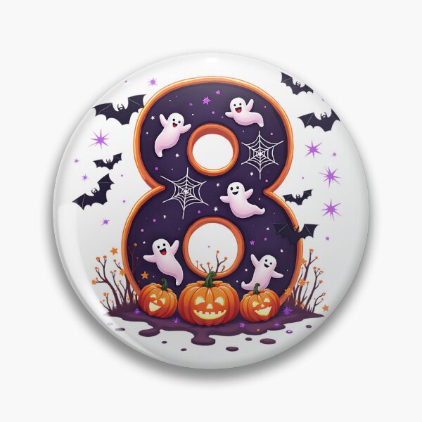Artikelvorschau, Halloween Nummer 8 Geister Kürbisse Gruseliges Kostüm entworfen und verkauft von ArtDesignTp.