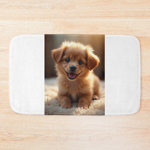 Item preview, Cute Puppy Smiling on a Carpet designed and sold by Fabrifrank.