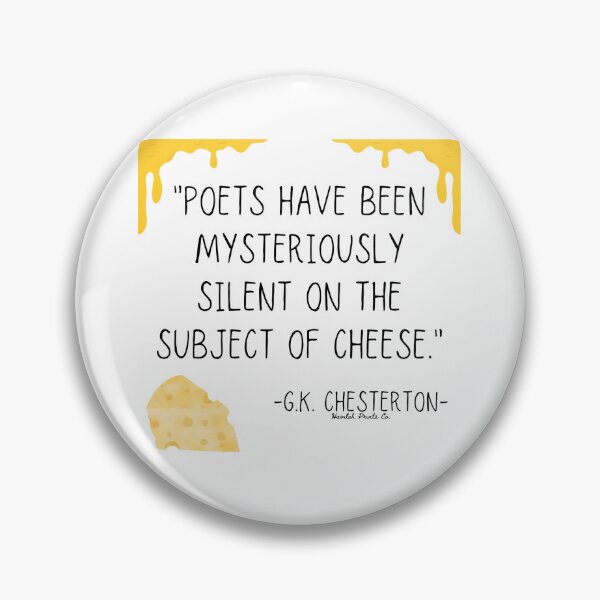 Item preview, G.K. Chesterton Cheese Quote designed and sold by HavilahPrintsCo.