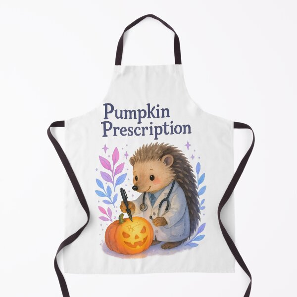 Item preview, Pumpkin Prescription – Funny Halloween Hedgehog Physician Art designed and sold by ClinicalHubs.