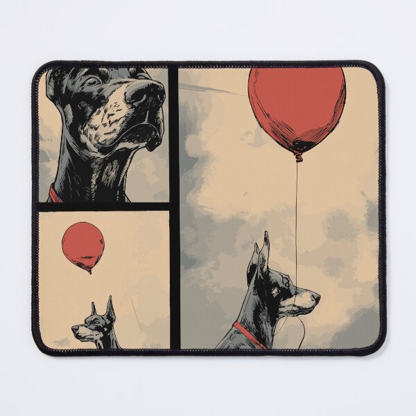 Item preview, Doberman and red balloon designed and sold by drizzd.