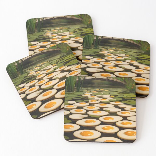 Item preview, Fried eggs in water. designed and sold by MyHappyArtShop.