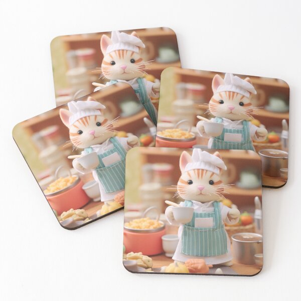 Item preview, Adorable Cat Chef in Kitchen – Cute Kawaii Foodie Art designed and sold by Juli M..
