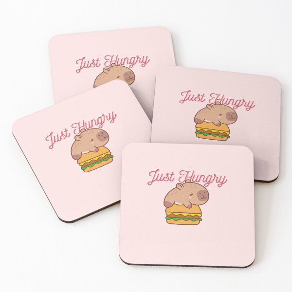 Item preview, Funny Capybara on Burger – Kawaii Animal Illustration “Just Hungry” designed and sold by Moon's Arts.