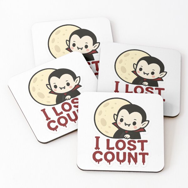 Item preview, Kawaii Dracula Full Moon – Cute Vampire “I Lost Count” Halloween Design designed and sold by OsasChild.