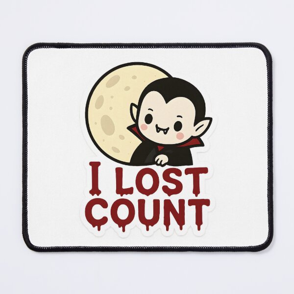 Item preview, Kawaii Dracula Full Moon – Cute Vampire “I Lost Count” Halloween Design designed and sold by OsasChild.