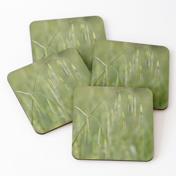 Item preview, Close-Up Of Green Oats In A Vast Field With Drooping Grain Heads For Nature Stock designed and sold by Nmallia.