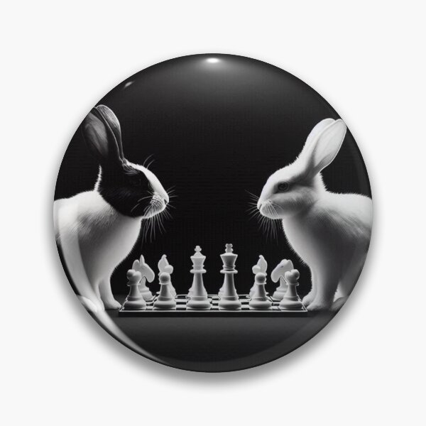 Item preview, Cute rabbits chess playing  designed and sold by Dogandesighn.