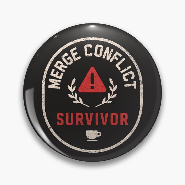 Item preview, MERGE CONFLICT — Survivor Badge Programmer Tee designed and sold by Glam-Spot.