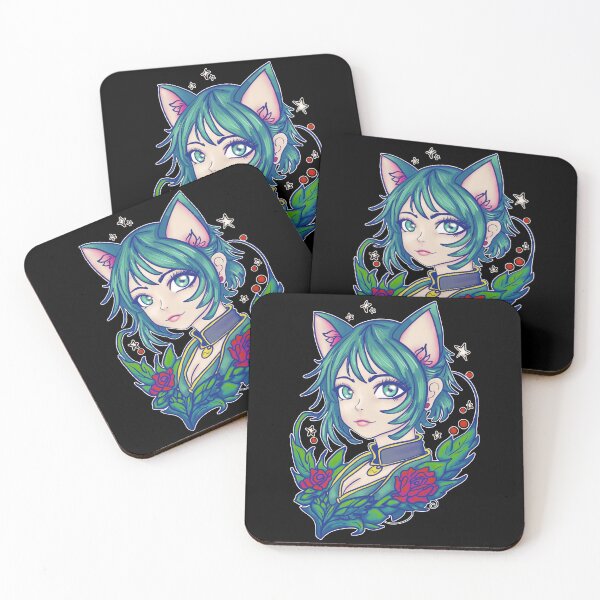 Item preview, Floral Feline Fantasy Green designed and sold by LARiozzi.
