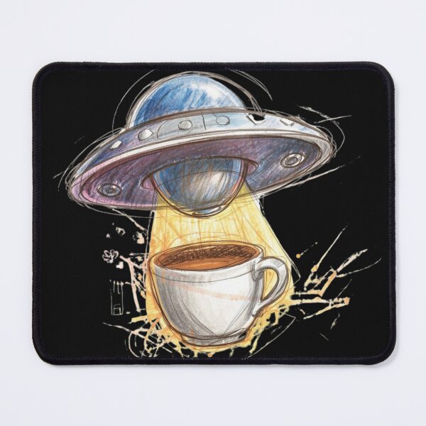 Item preview, UFO Coffee Abduction – Cosmic Morning Brew designed and sold by WovennDesigns.