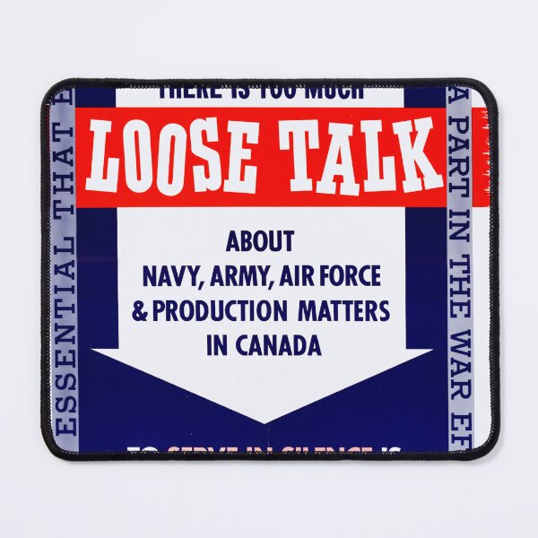 Item preview, World War II Canadian Propaganda Poster | Loose Talk Warning | Bold Red White & Blue Design | Serve in Silence Art Print designed and sold by artofuniverse.