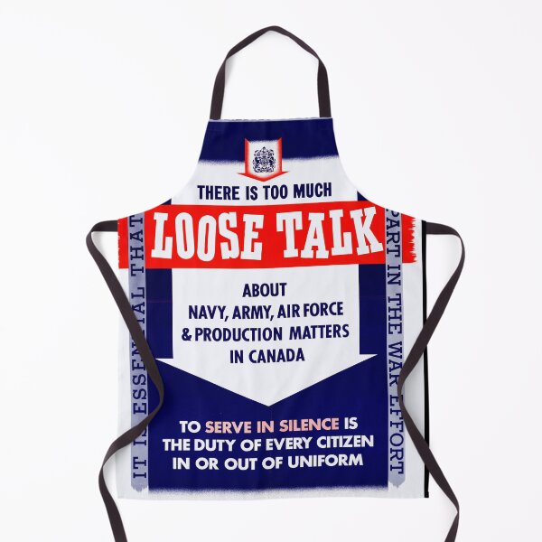 Item preview, World War II Canadian Propaganda Poster | Loose Talk Warning | Bold Red White & Blue Design | Serve in Silence Art Print designed and sold by artofuniverse.